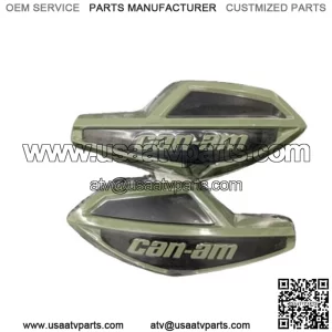 Can-Am Outlander Renegade Squadron Green Handlebar Wind Deflector Pair 715006117