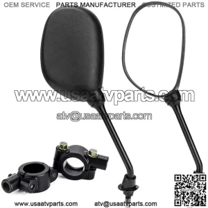 Set of ATV Rear View Mirror, 360 Degrees Ball-Type Side Rearview Mirror with 7/8" Handlebar Mount Compatible with Motocycle Scooter Moped Polaris Sportsman Honda ATV Dirt Bike Cruiser Chopper