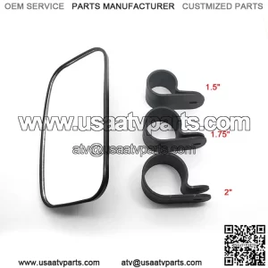 Set of ATV Rear View Mirror 13x22 Plastic UTV Mirror ,1.5 1.75 2inches bracket