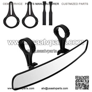 16.5" Wide Rear View Race Mirror Convex Mirror with 1.75"-2 Clamp for ATV UTV Yamaha,Polaris,Kawasaki MULE