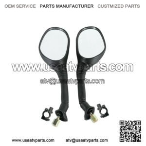Motorcycle Rearview Side Mirrors For 7/8" Handle Bar ATV Kawasaki Suzuki Scooter