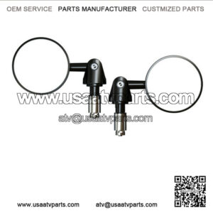 Left+Right Motorcycle ATV Scooter 7/8" 22mm Handle Bar End Rearview Side Mirror