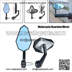 New Listing2PCS Electric Vehicle Motorcycle ATV CNC Handle Bar End Rearview Side Mirrors