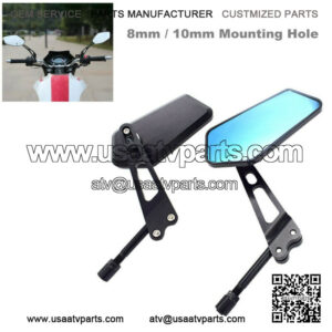 Bar End Mirrors for Motorcycle ATV Scooter Bikes Handle 8mm / 10mm Mounting Hole