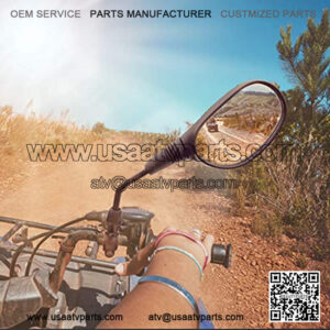 ATV Mirrors | Motorcycle Rear View Round Side Mirror 7/8 Handlebar Mount Compatible with Dirt Bike Quad Street Bike Adventure Snowmobile Jet ski Scooter Coolster Moped GY6 ATV's