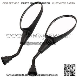 necaces GY6 Rear view Mirror with Handlebar Mount for Motorcycle Scooter Moped Dirt Bike Bicycle Cruiser Coolster Snowmobile ATV