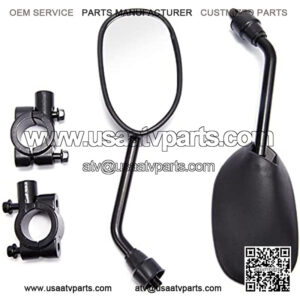 Universal Motorcycle ATV Rear View Mirrors for 7/8 Inch Handlebars, Compatible with Sportsman Scrambler FourTrax Snowmobile Bicycle and Off Road Motorbike Scooters Side Rearview Mirror