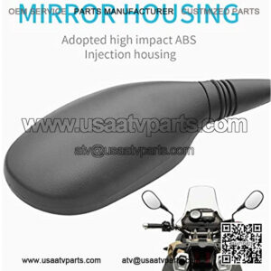 Motorcycle Rear View Round Side Mirror 7/8 Handlebar Mount Compatible with Dirt Bike Quad Street Bike Adventure Snowmobile Jet ski Scooter Coolster Moped GY6 ATV's