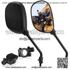 Set of ATV Rear View Mirror, ISSYAUTO 360 Degrees Ball-Type Side Rearview Mirror with 7/8" Handlebar Mount Compatible with Motocycle Scooter Moped Sportsman Dirt Bike Cruiser
