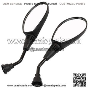 GY6 Rear view Mirror with Handlebar Mount for Motorcycle Scooter Moped Dirt Bike Bicycle Cruiser Coolster Snowmobile ATV Arctic 8mm(Pair)