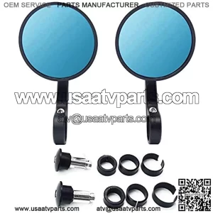Universal Bar End Mirrors Motorcycle Handlebar Mirrors 7/8 Handle Round replacement for 7/8" handlebar or inside handlebars with 13 to 18mm inside diameters