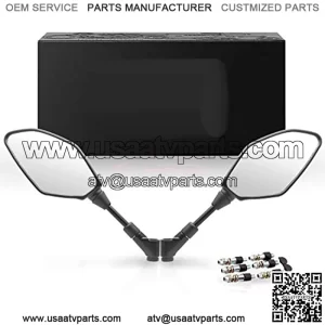 Motorcycle Mirrors Rear View Side 8MM 10MM Black Universal Compatible with Street Dirt Bike Quad Adventure Scooter Coolster Moped GY6 Cruiser ATV