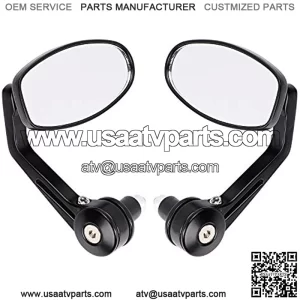 Motorcycle Mirrors Bar End Rear View Mirrors Handlebar Mount Rearview Side Mirror Universal Fit Compatible with Motorcycle Dirt Bike Quad Street Bike Adventure Snowmobile Jet Ski Scooter Moped ATV