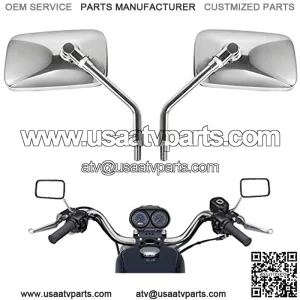 10 mm Bolt  Motorcycle Universal Handlebar Rear view Side Mirrors for Aprilia Honda Kawasaki Suzuki Street Bike Cruiser Scooter Mirror SIZE:125mm X 70mm