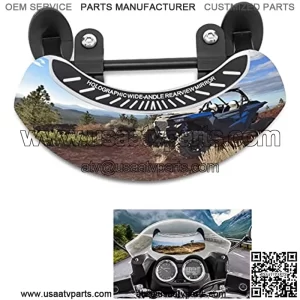 GUAIMI Motorcycle Mirrors 180 Degree Wide-angle Safety Rear View Mirror Blind Spot Side Mirror for Motorcycle, ATV/UTVs, Scooters, Cars, Aircrafts, Boats