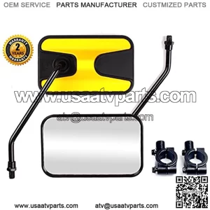 7/8" Handlebar Set of ATV Rear View Mirrors Replacement Compatible with Polaris ATV Sportsman Yamaha Suzuki Scooter Moped Dirt Bike Motorcycle Side View Mirrors
