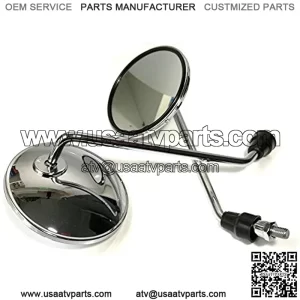 Motorcycle Back View Mirror Electric Bicycle Rearview Mirrors Moped Side Mirror 8mm Round