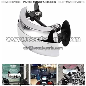 APABEZY Espejos retrovisores para motocicleta de 180 grados de seguridad, espejo retrovisor de gran angular