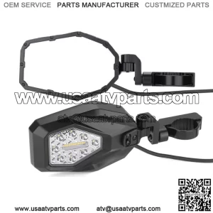 1.6"-2" Rear View Side Mirrors w/Turn Signal Light for Polaris RZR PRO XP / XP 4