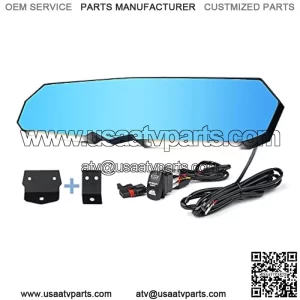 Lupar UTV Rear View Mirror with LED Light, Aluminum RZR Center Rearview Mirrors w/2 Types Mounting Bracke Fits 2020-2022 Polaris RZR PRO XP/4, 2017-2022 Polaris Ranger 500 570 900 XP 1000 XP/Crew