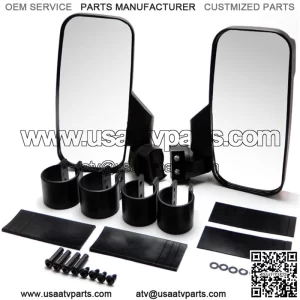 No.1 Offroad Rear View Side Mirror UTV KIT for 1.75" - 2" Roll Cage Bar Break Away w/ Adjustable Arm High Impact Shatter Proof Polaris RZR 900 XP 1000 Turbo Kawasaki Arctic Cat (1 Pair)