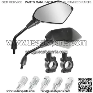 Motorcycle Mirrors,Motorcycle Mirrors for Handlebar,TV Mirrors Motorcycle Rear View Mirror,Car Accessories Handlebar Rear View Side Mirror with M8 M10 Bolt,Fits Bike,Scooter,ATV,UTV,Dirt Bike