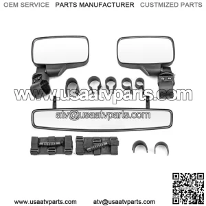 Rear Side View Center Mirror W/Handles For Kawasaki Teryx KRX 1000 Teryx 750 800 (For: More than one vehicle)