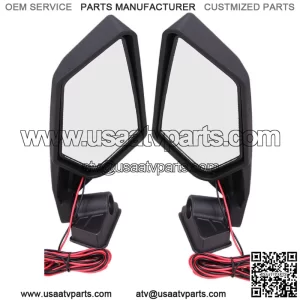 Rear Racing Side Mirrors LED Light For Can Am Maverick X3 Max Turbo R 2017-2023 (For: More than one vehicle)