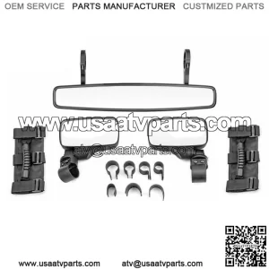 Adjust Rear Center Side View Mirrors w/Handle Graps For Kawasaki Teryx 4 750 800 (For: More than one vehicle)