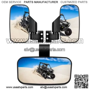 UTV Rear View Mirrors Set 1.75"-2" Bar for CFMOTO ZFORCE 500 600 800 950 1000 (For: More than one vehicle)