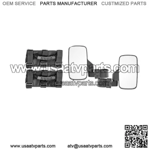 Adjust 1.5-2" Side Rear View Mirrors + Grab Handle For Kawasaki Teryx 4 750 800 (For: More than one vehicle)