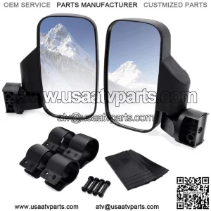 UTV Rear View Side Mirrors 1.75" For Polaris Ranger RZR XP Crew 570 800 900 1000 (For: More than one vehicle)