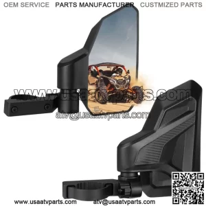 1.65"- 2" UTV Rear Side Mirrors for RZR Can-Am Maverick X3 Commander 800/1000 (For: More than one vehicle)