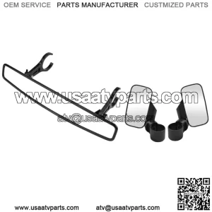 2" Clamp Side & Rear View Mirrors Set For Polaris RZR 800 XP1000 900 Yamaha UTV (For: More than one vehicle)