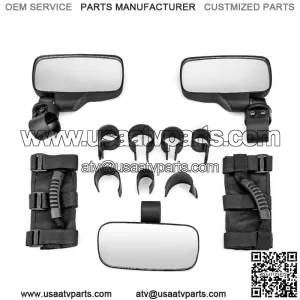 UTV Side View Rear Center Mirrors Set For Kawasaki Mule PRO FX FXT DX DXT PRO-MX (Fits: Yamaha Rhino 660)