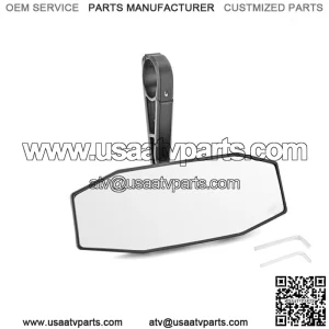 UTV Rear View Center Mirror For Polaris General 1000 XP RZR S 4 570 900 1.75'' (Fits: Yamaha Rhino 660)