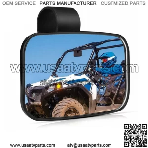 UTV Rear View Center Mirror Fits 1.5" - 2" Bar - For Polaris  RZR  Rhino Honda (Fits: Yamaha Rhino 660)