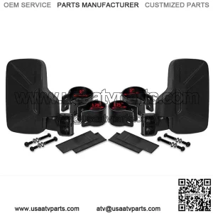 UTV Side Mirrors, UTV Mirrors for 1.75"/2" Roll Bar Heavy-Duty Aluminum Rear View Mirror Adjustable Bracket for Off-Road, Polaris Rover/RZR, Yamaha Rhino, Gatorade, Honda Pioneer, Kawasaki (1.75/2)