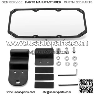 10.5" x 3.75" Rear View Mirror, High-Definition Race Convex Mirror, ABS housing & Tempered Glass Center Mirrors Compatible with 2015+ Polaris Ranger 570 900 XP 1000/Crew & Can Am Defender