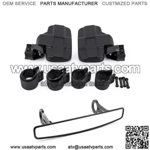 2" Breakaway Side & Rear View Mirrors For UTV Polaris RZR 900 800 XP1000 Yamaha