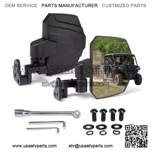 UTV Side Mirror Compatible with CFMOTO UFORCE 1000 1000XL 2019-2025 Models 2.4-4.3inch 360 Adjustable Telescoping Rear View Mirror