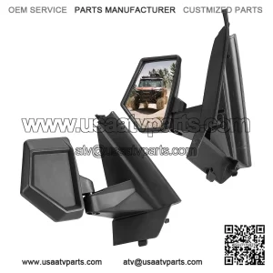 Polaris Xpedition XP/ADV 2024-2025 Folding Side Mirrors with Guard Plate A-Pillar Mount Replacement for 2884491