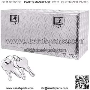 36" Aluminum Heavy Duty Underbody Tool Box Trailer Tote Flatbed Storage Pickup ATV Truck RV w/Built-in Lock with Keys