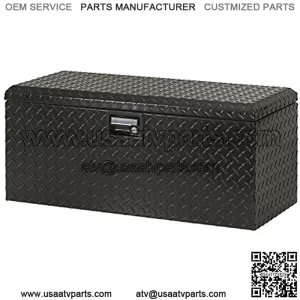 288271BK 32-Inch Aluminum ATV Storage Box, Diamond Plated, Black