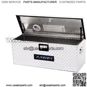 288271A 32-Inch Aluminum ATV Storage Box, Diamond Plated, Silver