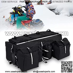 ATV Rear Bag, 26.810.68.3in Black Oxford Waterproof Cargo Storage Bags ATV Storage Bag