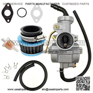 ATV Carburetor PZ20 Carb Set with Air Filter and Fuel Filter for 50cc 70cc 80cc 90cc 110cc 125cc TaoTao Honda Baja Coolster Quad Pit Bike Dirtbike Go Kart Moped Scooter