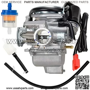 150cc Carburetor PD24J Carb for GY6 4 Stroke Twister 150 Go Kart Motorcycle Scooter 152QMJ 157QMI Eagle Panterra Kymco 4 Wheeler Dune Buggy Moped Scooter Parts