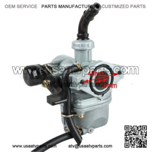 19mm Zinc Carburetor w/Hand Choke Lever for 50cc 70cc 90cc 110cc 4-stroke ATV Carb Dirt Bike Go Kart Quad 4 Wheeler Pit Bike