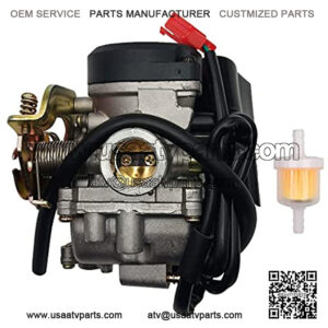 18mm PD18J GY6 Carburetor compatible with 139QMB 139QMA 49CC 50CC Kymco Baja Panterra Lance Peace Eagle Scooter Moped Motorcycle ATV